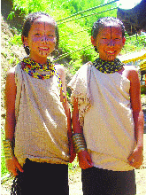 Young  Apatani girls dressed in their traditional attire