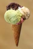 The now popular ice cream cone