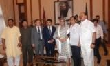 The Indian delegation meeting Sheikh Hasina Wajed on the 31st of May 2012