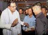 P Chidambaram interacting with leaders of Mizoram Bru Displaced Peoples Forum