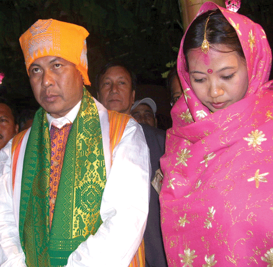At the wedding ceremony
