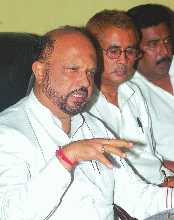 AGPP president Prafulla Mahanta addressing a press conference