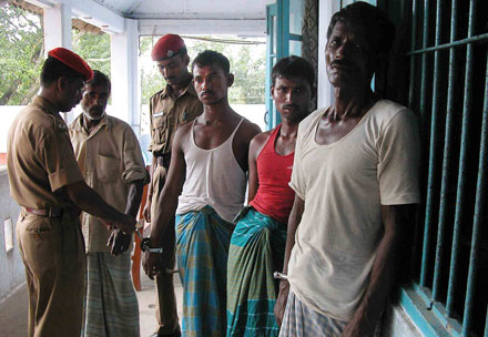 Confirmed illegal migrants detained by police