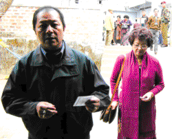 Mr. Lal Thanhawala on polling day